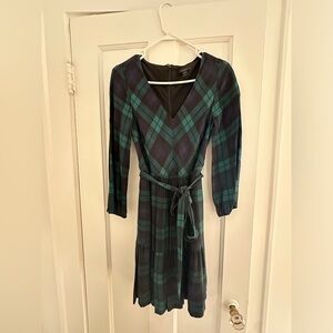 Women’s J.Crew size 4 black watch tartan dress